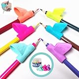 1️⃣ Este corrector de escritura para niños ayuda a posicionar el dedo en su lugar adecuado y escribir bien. Mejora los problemas de la motricidad fina que pueda tener el niño.