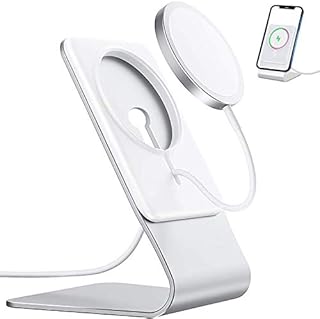 Stand for MagSafe Charger, FULAIM Aluminum MagSafe Desktop Stand Holder Dock, Compatible with MagSafe Charger for iPhone 14/13/12, 14/13/12 Pro, 14/13/12 Pro Max, 13/12 Mini (Not Included MagSafe)