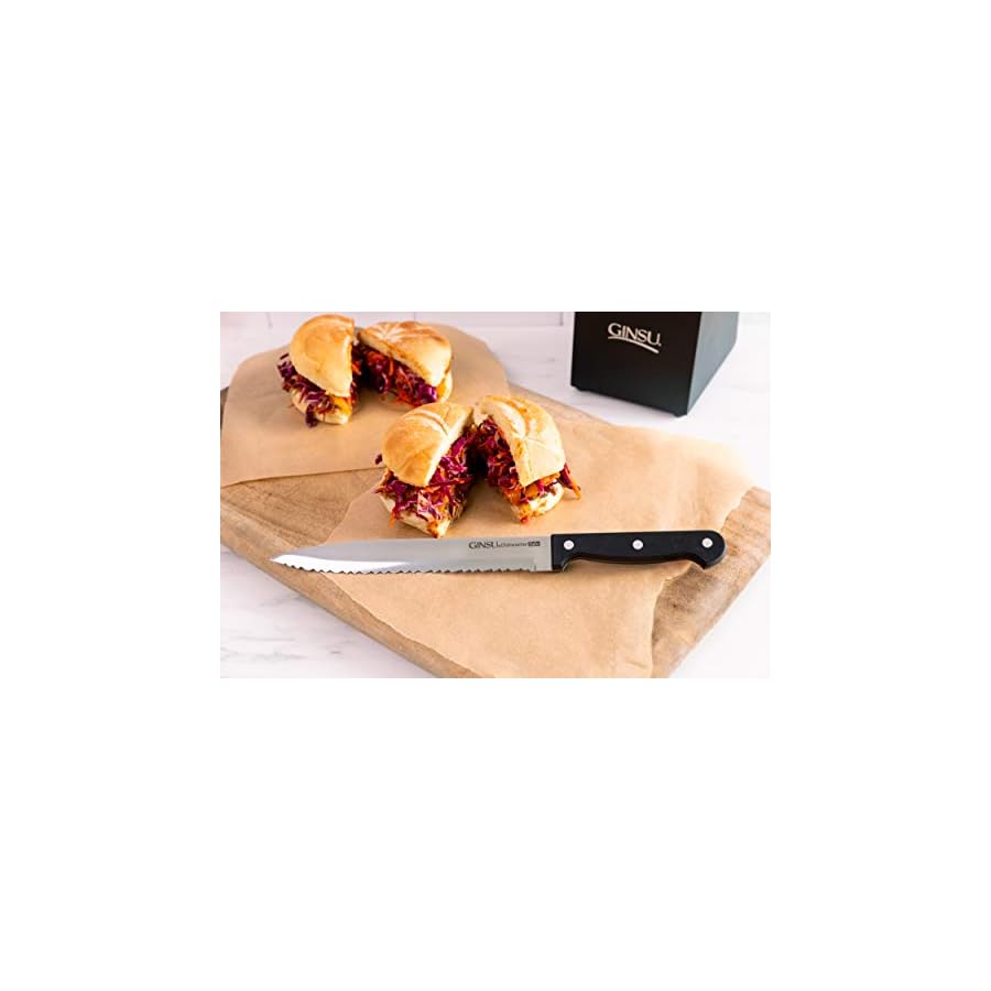 Ginsu-Kiso-18-Piece-Black-Knife-Set-with-Black-Block-Dishwasher-Safe-and-Always-Sharp Ginsu Kiso 18-Piece Black Knife Set with Black Block - Dishwasher Safe and Always Sharp