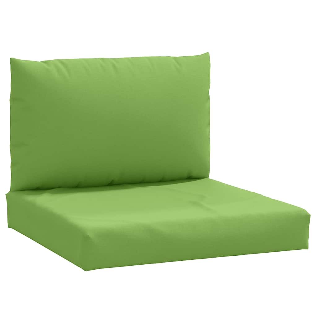 Coussins pour palettes en tissu vert mélangé avec assise dense 60x60cm et dossier assorti
