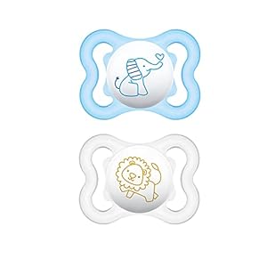 MAM Mini Air Pacifiers, MAM Sensitive Skin Pacifier 0-6 Months, Best Pacifier for Breastfed Babies, Baby Boy Pacifiers…