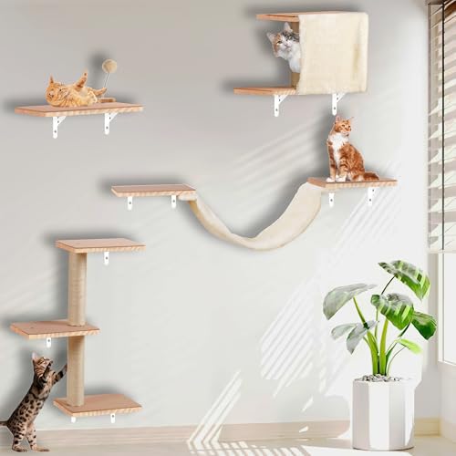 Solid Wood Cat Wall Furniture Set