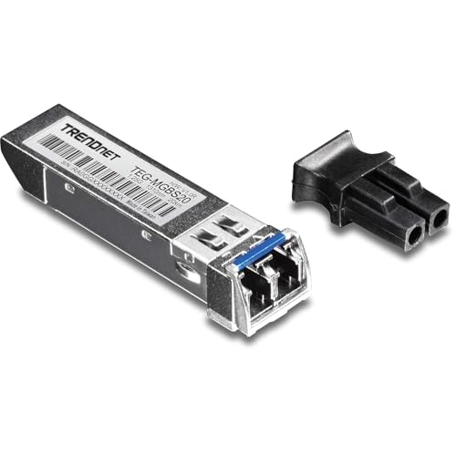 Image of TRENDnet SFP Single Mode LC Module (20km / 12.4 mi), TEG-MGBS20, Data Rates up to 1.25Gbps, 1310nm Single Mode, IEEE 802.3z Gigabit Ethernet, ANSI Fiber Channel Compliant, Lifetime Protection
