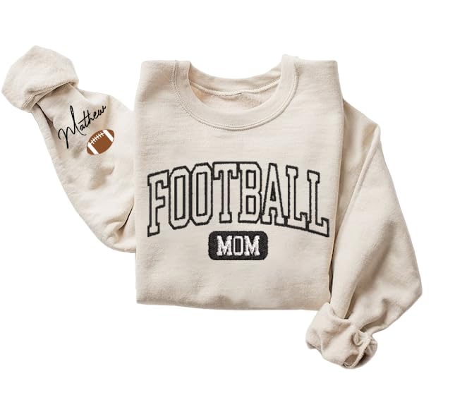 Custom Football Mom Embroidered Shirt Game Day Dress for Women