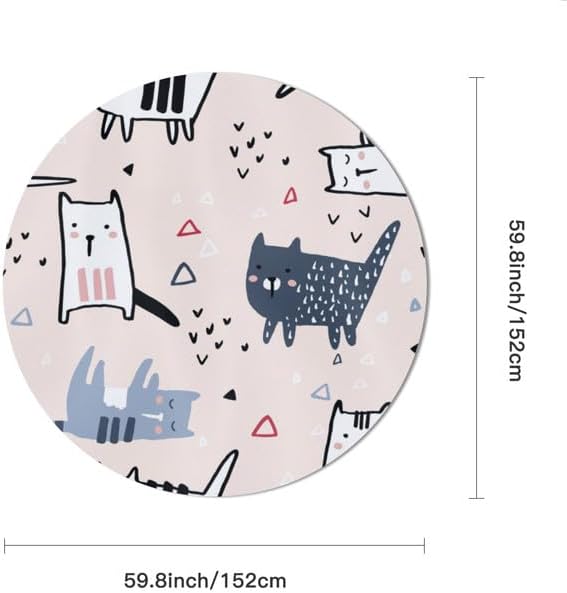 Miniatura 2 de Mantel redondo con estampado de pescado, mantel exótico, lavable, resistente a las arrugas, para el hogar, cocina, comedor, picnic, campamento,