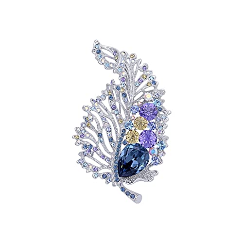 Broche épingles revers de costume et corsage au design unique de feuille
