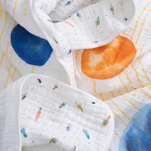 Image of aden + anais 100% Organic Cotton Muslin Dream Blanket, Perfect for Babies, Infants and Toddlers, Crib Blanket, Nursery Essential, Space Orbit