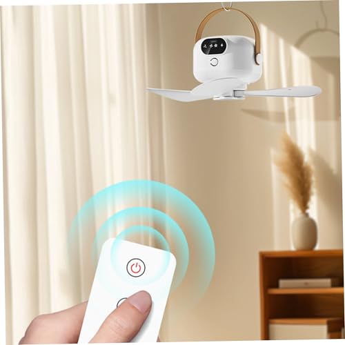 Ventilateur de plafond à piles rechargeable 3 vitesses avec veilleuse LED - 7
