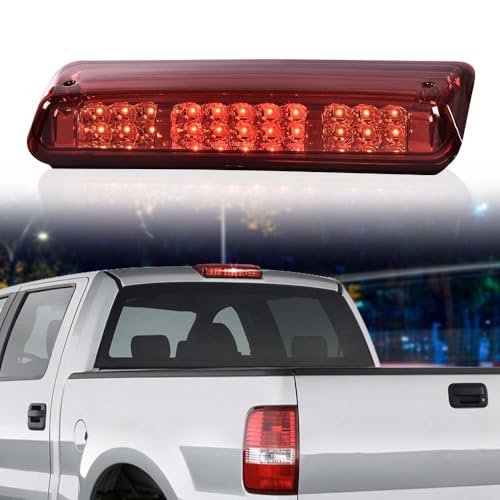 ALLGOOD 3rd Third Brake Light,Compatible with Ford F150 Lobo 2004-2008,Fit Explorer Sport Trac 2007-2010,Fit Lincoln Mark LT 2006-2008, High Mount Rear Stop Light Cargo Lamp, Red Lens Clear Housing