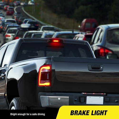 Image of Nilight Third Brake Light for Chevy GMC 1500 2500 3500HD 2014-2018, Smoked