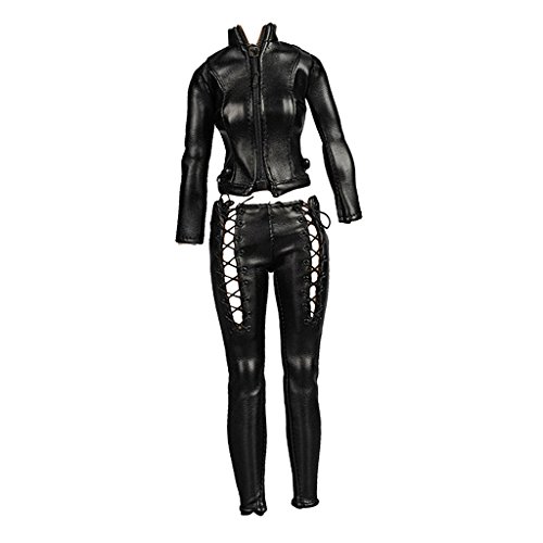 Gazechimp 1:6 Puppenkleidung Actionfigur Kleidung Lokomotive Anzug Lederjacke + Hose Für 12 inch Figur Puppen