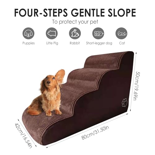 Échelle d'entraînement lavable pour chien structure mousse premium 4 marches