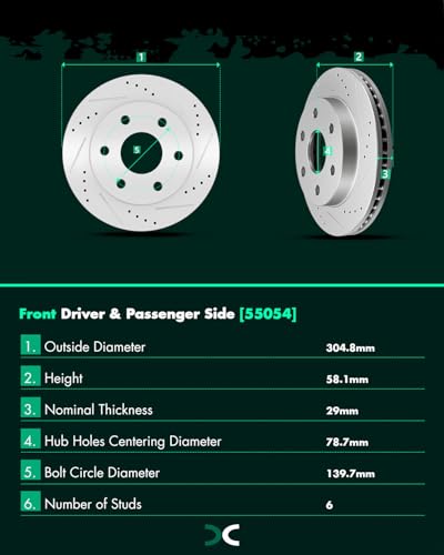 Image of SCITOO Front Rear Brake Pads and Rotors Fit 2002-2006 For Cadillac Escalade | Fit 2003-2006 For Chevrolet Avalanche Replacement:1500 120.6604,55054 ATD785C,D785-7653 2575780255067 ATD834C,D834-7707