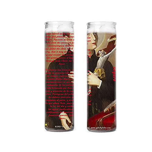 Gifts by Lulee, LLC Saint Gerard Majella Prayer for Safe Delivery Set of 2 Candles with Blessed Prayer Card or Only Candles (Candles-HC)