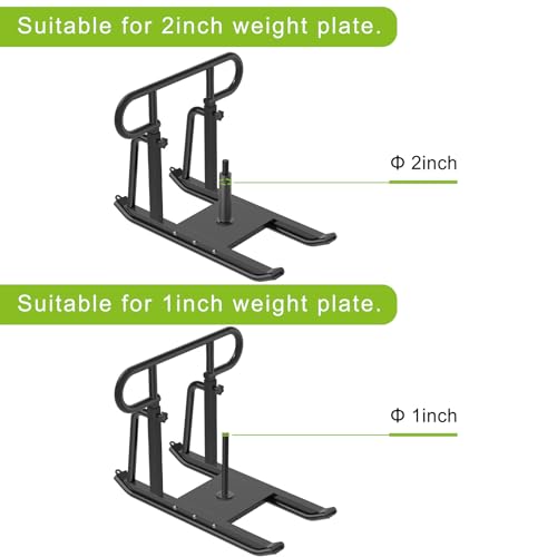 Kipika Weight Sled, Workout Sled, Fitness Strength Training Sled, Speed Training Sled for Athletic Exercise, Speed Improvement, Easily Through Obstacles, Suitable for 1" & 2" Weight Plate (F- Black) - image 6