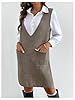 MakeMeChic Women's Casual Sweater Dress V Neck Sle... #2