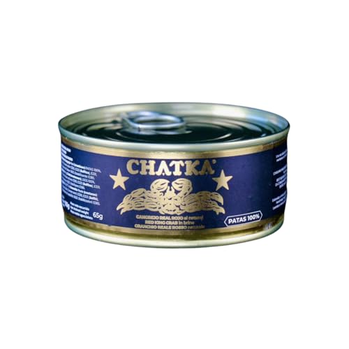 Chatka - Conserva en formato tradicional 100% patas de auténtico cangrejo real rojo (65 gram)