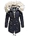 Produktbild Navahoo Premium Damen Winter Jacke Parka Mantel Winterjacke warm Kunstfell B805 [B805-Honigf-Navy-Gr.XS]