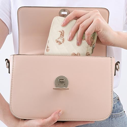 Small Makeup Bag for Purse,Quilted Cosmetic Pouch, Mini Make up Bags with Compartments Inside, Cute Cosmetic Organizer for Women, Travel Toiletry Bag4