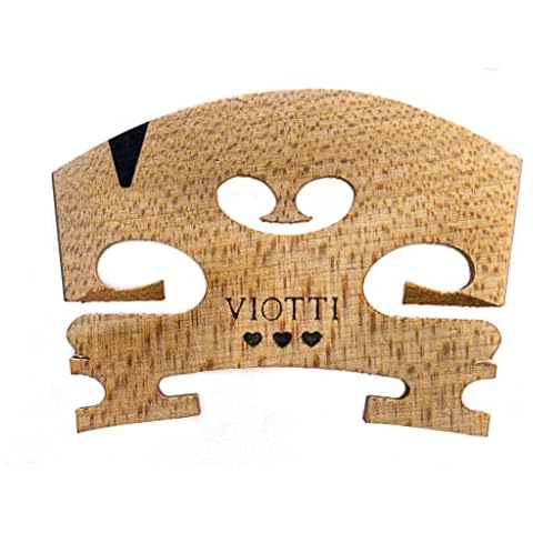 Viotti Violin Bridge 4/4: Finer Grade Solid Maple Violin Bridge, Pre-Cut & Pre-Fitted to Fit Most 4/4 Violins, Crafted by Highly Skilled Experts for Sharper Sound, Volume, Beauty & Clarity Cover