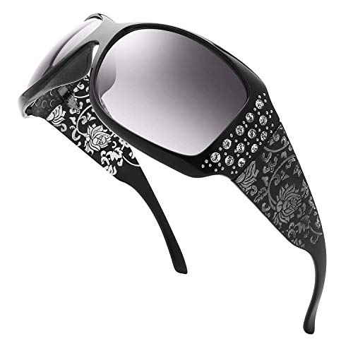 The Fresh Trendy Classic Women Hot Fashion Rhinestones Sunglasses with Gift Box