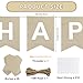 Reusable DIY Custom Banner Kit, 28 Burlap Flags, 87 Cardstock Letters/Numbers, 210 Double-Sided Adhesive Dots, Personalized Party Banner for Birthday, Baby Shower, Wedding, Graduation