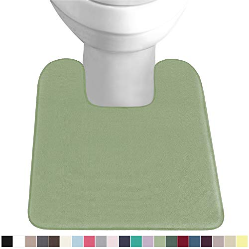 GORILLA GRIP Original Thick Memory Foam Contour Toilet Bath Rug 22.5x19.5, Square, Cushioned