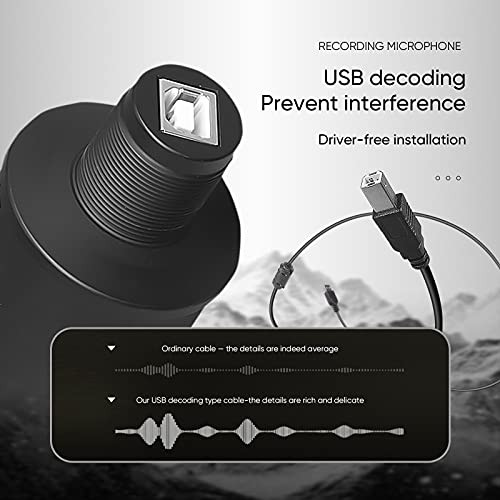 bomaite USB-Mikrofon für Computer mit Betriebsanzeige,Lautstärkeregelung,Stummschalter, Studio/Podcast/Streaming… – Bild 6