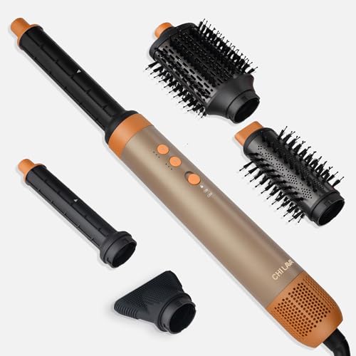 Image of CHI Lava AirGlam, Volumizes, Curls & Dries Hair, Mocha & Orange