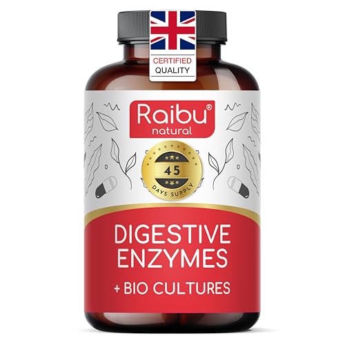 Digestive Enzymes - Enteric Coated Capsules - Supports Digestion & Gut Health - with Lactase, Amylase, Protease, Lipase, Papain, Bromelain & Probiotic - Non-GMO - 90 Capsules