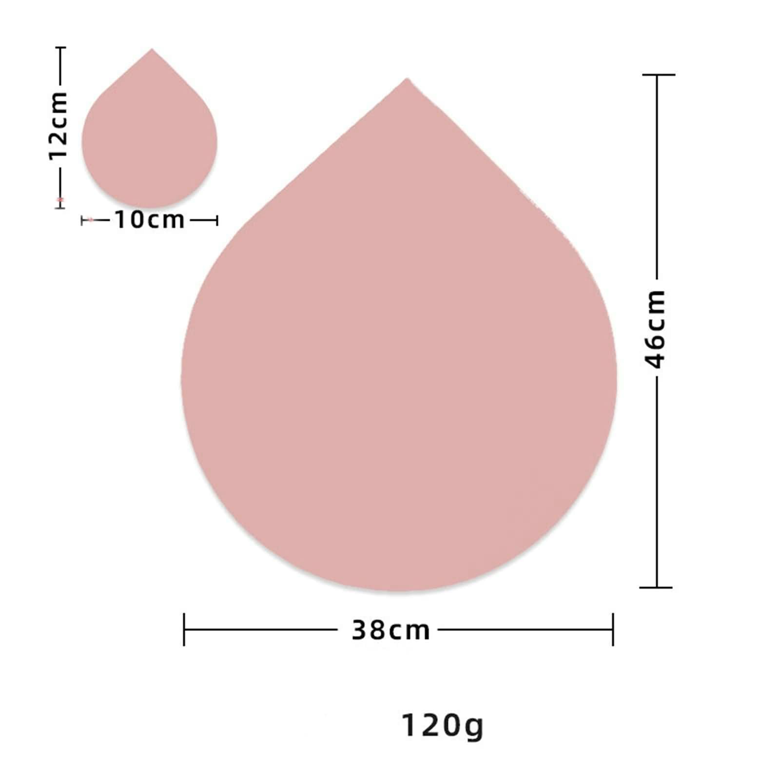 8 Napperon Table Restaurant Lavable, 38 x 46 CM Napperon Table Antidérapant Restaurant Cuir Rose, Couleur Unie avec Goutte D’Eau