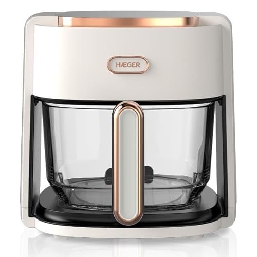 Freidora Digital sin Aceite HAEGER Air Glass - 4,5 L, 8 Programas...