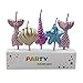 CheeseandU 5Pcs Glitter Mermaid Tail Candles Celebration Cake Topper Decoration Sea Bday Party Candles for Birthday Parties, Wedding Decorations, Party Candles, Celebrations