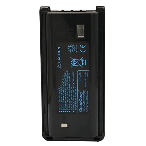 GoodQbuy 2000mAh 7.4V Li-ion Two-Way Radio Battery is Compatible with Kenwood KNB-45 KNB-45L KNB-45Li TK-2200 TK-2200L TK-2207 TK-2202E TK-2206 TK-2206M TK-2207 TK-2207G TK-2212L #1