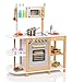 Produktbild Unbekannt Kinderküche aus Holz (Weiß-Silber) Spielküche für Kinder