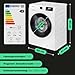 Bomann® Waschmaschine 7kg | max. 1400 U/min | 10 Jahre Motor-Garantie | effizienter, leiser & langlebiger Invertermotor | 15 Programme | | LED-Display | Washing Machine | WA 7175 weiß-schwarz