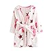 ECHERY Unisexe Filles Garçons à Capuche Peignoir Doux Coral Fleece Pyjamas Enfants Chemise de Nuit Robe de Chambre Vêtements De Nuit