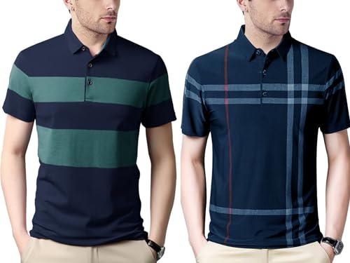 Image of Noble Monk Men's Polycotton Regular Fit Polo T-Shirt Half Sleeves |Polo Collar | Casual T-Shirt