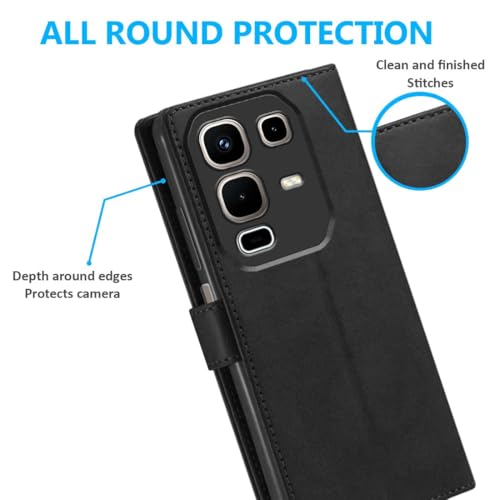 Fashionury PU Leather Flip Cover for Infinix Note 50s 5G Black - Image 5
