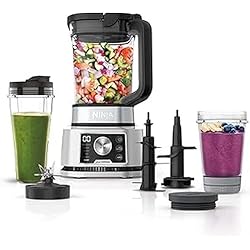 Batidora Ninja Precio Ninja Foodi Power Nutri Batidora 3 en 1, Blender, Jarra de 2.1L, Vaso de 700ml, Bol de 400ml, con Plaeta de potencia, 1200W, Plateado, CB350EU