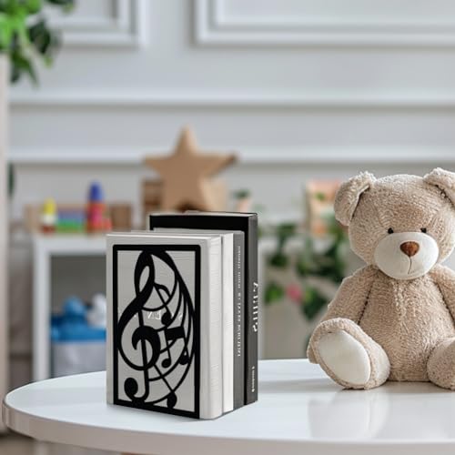 Peacoblue AJEW-WH0548-009-EU51 Metal Bookends For Shelves, Modern Decorative Heavy Duty Study Book Support Stoppers For Desk, Shelf, Room 5.3 Inchx4.3 Inchx7.9 Inch Cast Iron Simple Tall Bookends To Hold Books, 1 Pair thumb #6