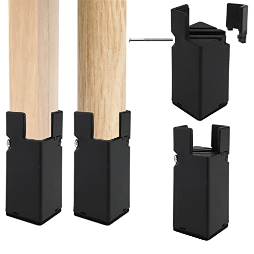 RealPlus Bettmöbelerhöhungen, 10,2 cm, strapazierfähig, für Sofa, Tisch, Stuhlerhöhungen mit verstellbarer Schraubklemme für Möbelbeindurchmesser 2-4,1 cm, unterstützt 9 kg (4 Stück) Cover