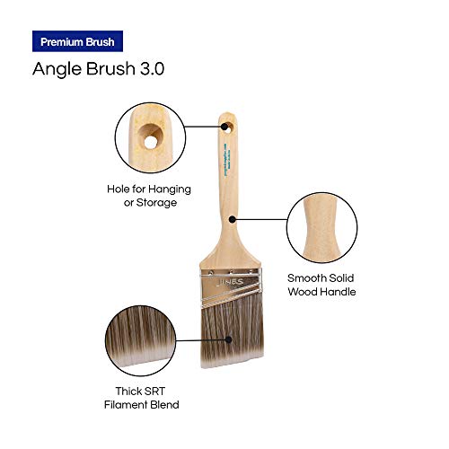 Pro Grade - Paint Brushes - 2Ea 3" Angle Brushes #TOP4