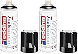 edding 5200 Permanent Spray - tiefschwarz glänzend - 200 ml - Acryllack zum Lackieren und Dekorieren von Glas, Metall, Holz, Keramik, Kunststoff, Leinwand - Lackspray, Acrylspray, Farbspray