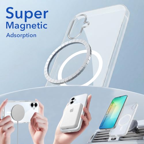 Image of Jkobi Lifetime Anti-Yellow MagSafe Compatible Clear Back Cover Case for Samsung Galaxy A06 (Sleek Hard Crystal | Shockproof and Camera Protection)