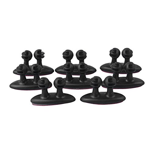 mewmewcat 8 peças de fixação de cabo de fio adesivo para carro prendedor de cabo fixador de linha e