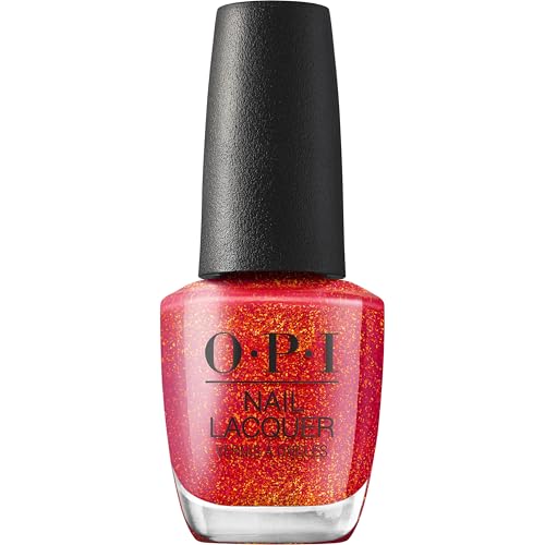 OPI Nail Lacquer Spread the Cherry | Opaque Bright Cherry Red Shimmer Chip Resistant Nail Polish | Good Enough to Treat Collection | Holiday 2025