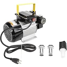 Electric Fuel Transfer Pump Self-Priming Pump & Bypass Valve Oil Fuel Transfer Extractor Fuel Diesel Kerosene 110V 550W Induction Motor High Flow 60L/min 16 GPM for Commercial Use