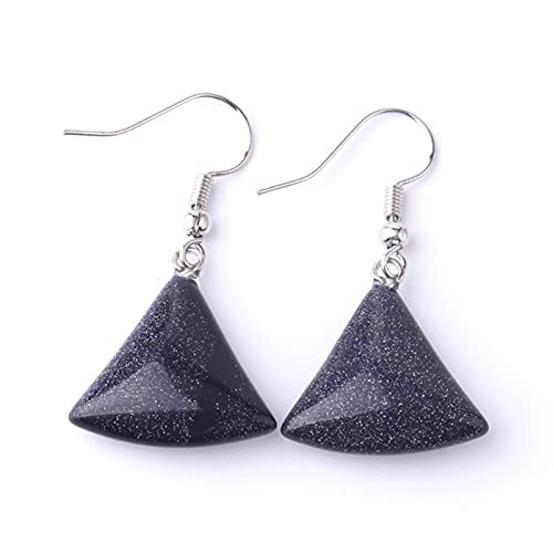 Boucles d'oreilles améthyste anti-allergie en argent et agates noires légères - 3