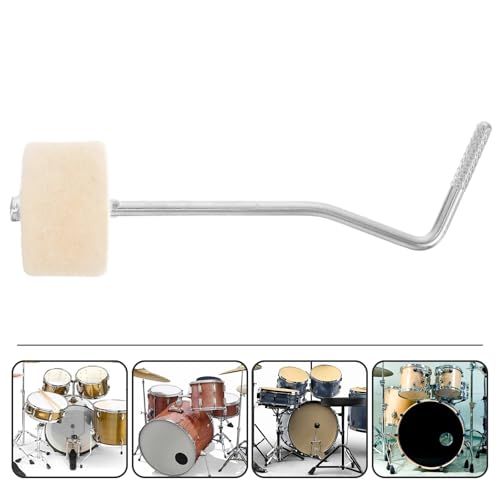 Doble Mazas para Bombo Metal Felt Pedal de Batería miniatura 2